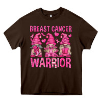 Chocolate Brown Breast Cancer Warrior Gnomes Heavy Core Tee - texasbilliewilder