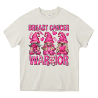 Cream Breast Cancer Warrior Gnomes Heavy Core Tee - texasbilliewilder