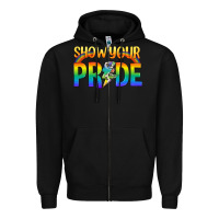 Black Lgbtq Show Your Pride With Rainbow Zipper Hoodie - BundleAndBundleShop
