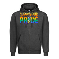 Charcoal Heather Lgbtq Show Your Pride With Rainbow Zipper Hoodie - BundleAndBundleShop