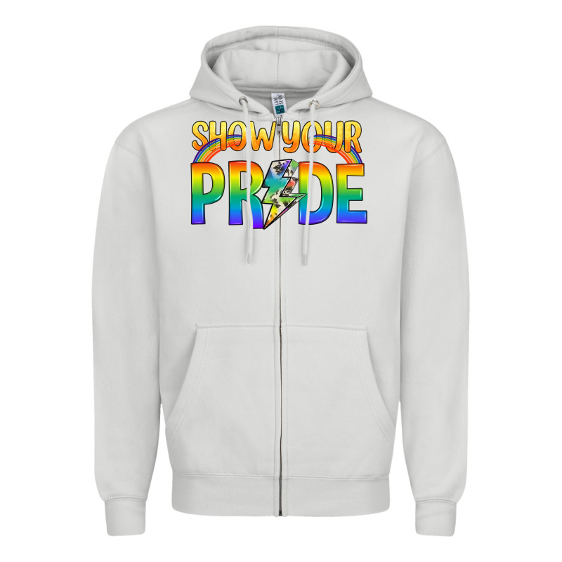 Lgbtq Show Your Pride With Rainbow Zipper Hoodie by BundleAndBundleShop | Teevron