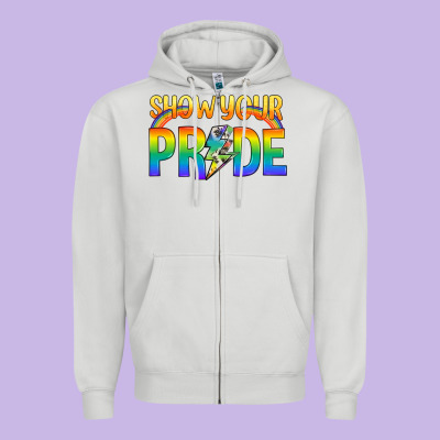 Lgbtq Show Your Pride With Rainbow Zipper Hoodie Designed By Bundleandbundleshop