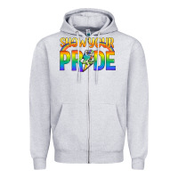 Heather Grey Lgbtq Show Your Pride With Rainbow Zipper Hoodie - BundleAndBundleShop