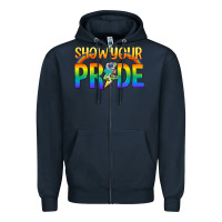 Navy Lgbtq Show Your Pride With Rainbow Zipper Hoodie - BundleAndBundleShop