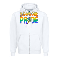 White Lgbtq Show Your Pride With Rainbow Zipper Hoodie - BundleAndBundleShop