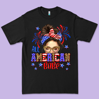 All American Babe Premium Tee Designed By Neo Western
