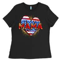Black American mama heart Ladies Tee - Zillion Design Studio