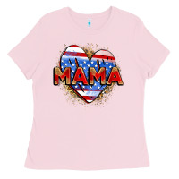 Bubblegum Pink American mama heart Ladies Tee - Zillion Design Studio