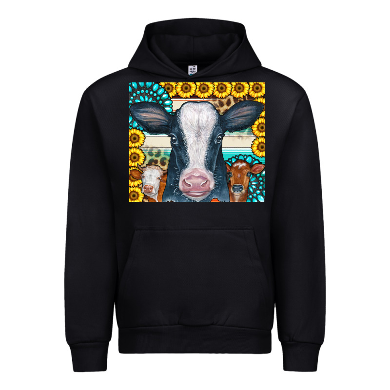 Cows Gemstone Sunflowers Tumbler Urban Hoodie by CowCowDesign | Teevron