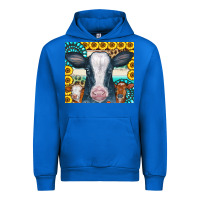 Cobalt Cows Gemstone Sunflowers Tumbler Urban Hoodie - CowCowDesign