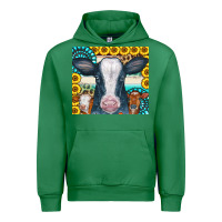 Emerald Cows Gemstone Sunflowers Tumbler Urban Hoodie - CowCowDesign