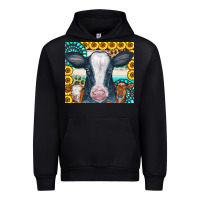 Foreset Green Cows Gemstone Sunflowers Tumbler Urban Hoodie - CowCowDesign