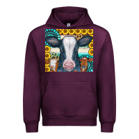 Mauve Wine Cows Gemstone Sunflowers Tumbler Urban Hoodie - CowCowDesign