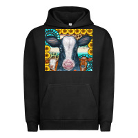 Pigment Black Cows Gemstone Sunflowers Tumbler Urban Hoodie - CowCowDesign