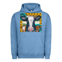 Pigment Pebble Blue Cows Gemstone Sunflowers Tumbler Urban Hoodie - CowCowDesign