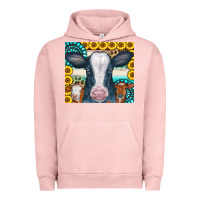 Pigment Salmon Cows Gemstone Sunflowers Tumbler Urban Hoodie - CowCowDesign