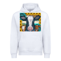 White Cows Gemstone Sunflowers Tumbler Urban Hoodie - CowCowDesign