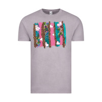 Vintage Zinc v.d turquoise leopard and flowers  brushstrokes Vintage Tee - AdoDesignShop