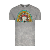 Cloud Rock scottish white calf  rainbow Vintage Tee - BarkalooDesign