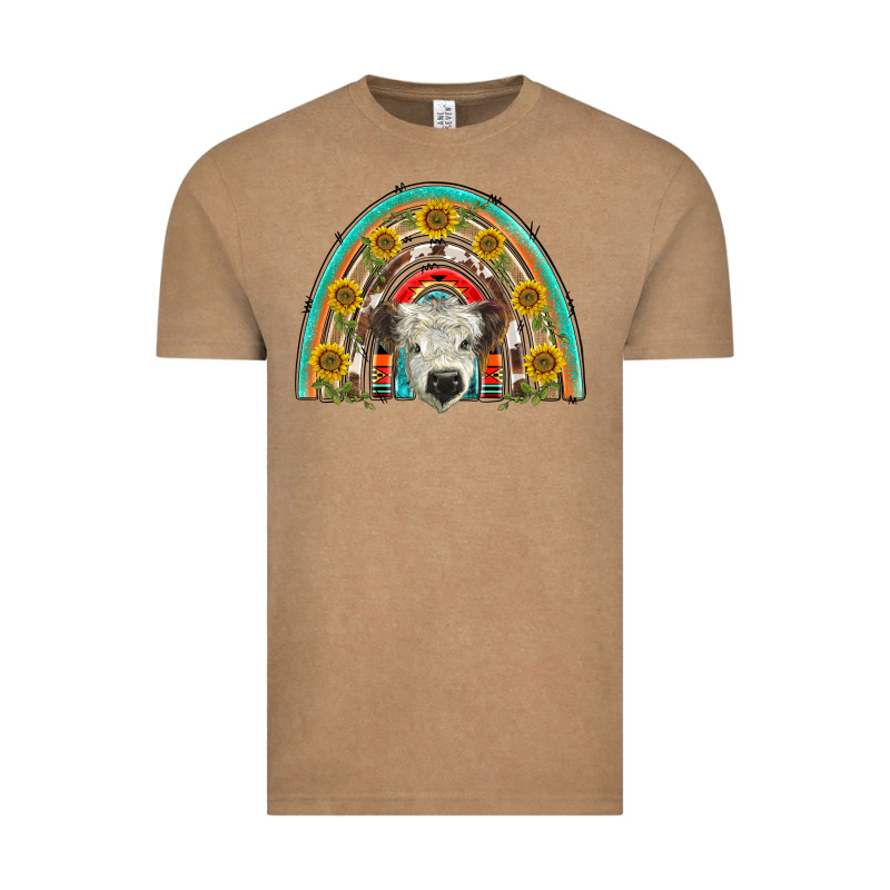 Scottish White Calf  Rainbow Vintage Tee by BarkalooDesign | Teevron