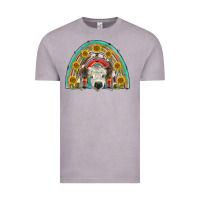 Vintage Zinc scottish white calf  rainbow Vintage Tee - BarkalooDesign