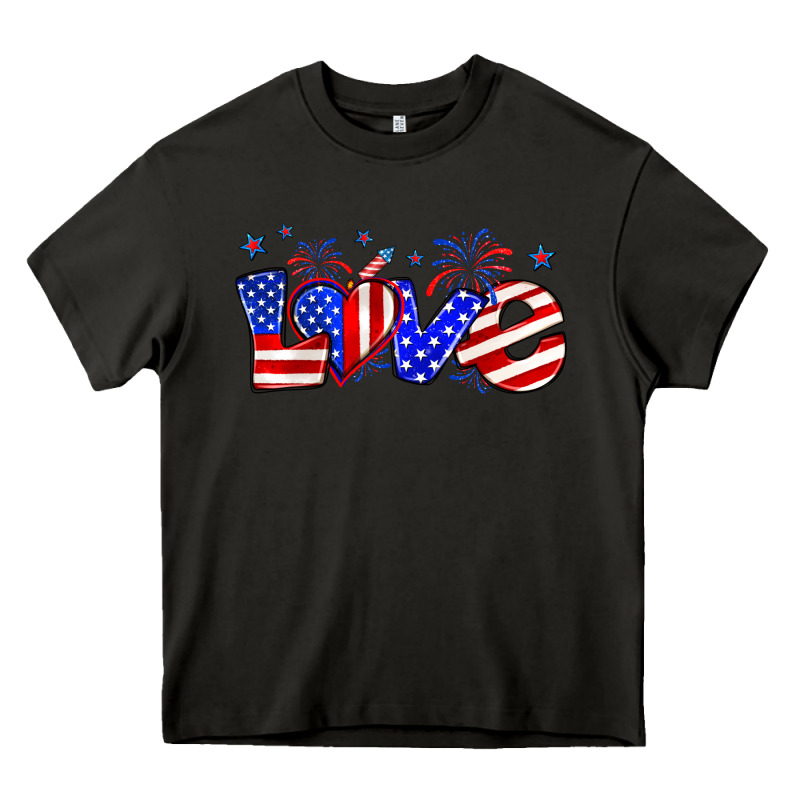 Love 4th Of July Heavy Core Tee by Zillion Design Studio | Teevron