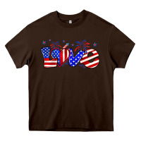 Chocolate Brown love 4th of july Heavy Core Tee - Zillion Design Studio