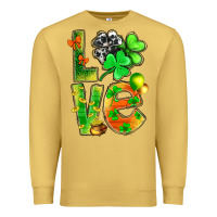 Antique Gold st.patrick love with clover Premium Sweatshirt - NancyCooperArtShop