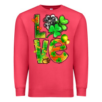 Cardinal st.patrick love with clover Premium Sweatshirt - NancyCooperArtShop