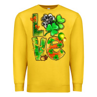 Lemon st.patrick love with clover Premium Sweatshirt - NancyCooperArtShop