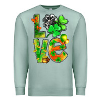 Seafoam st.patrick love with clover Premium Sweatshirt - NancyCooperArtShop