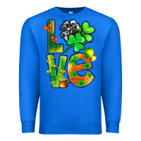 True Royal st.patrick love with clover Premium Sweatshirt - NancyCooperArtShop