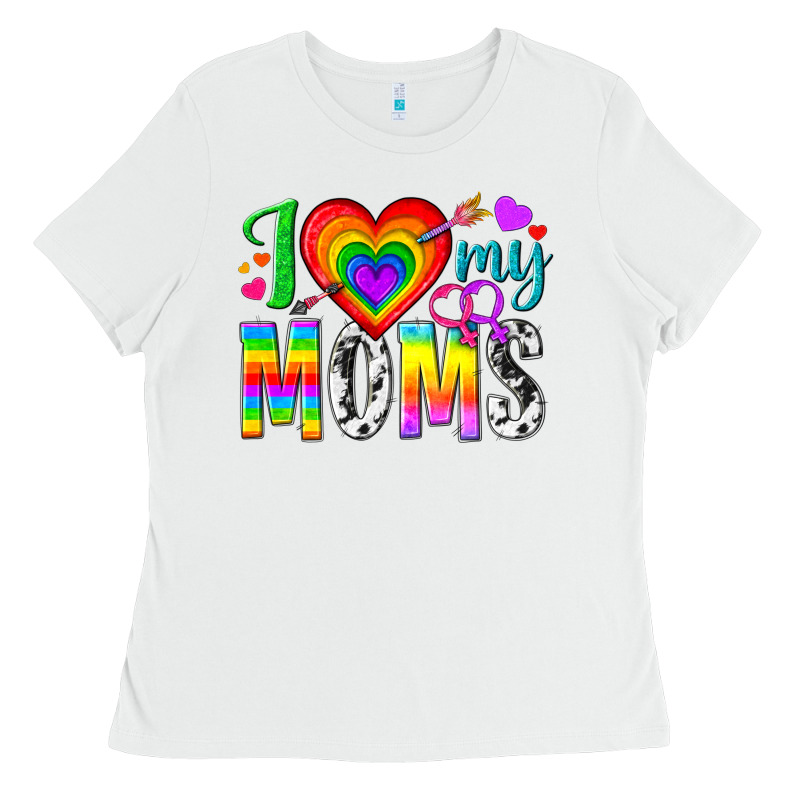 I Love My Moms Ladies Tee by texasbilliewilder | Teevron