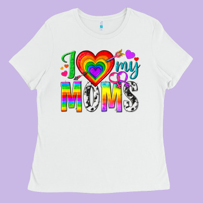 I Love My Moms Ladies Tee Designed By Texasbilliewilder