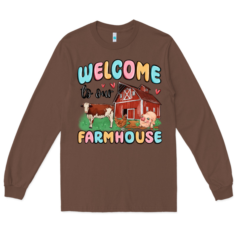 Welcome To Our Farmhouse Long Sleeve Tee by MaliasSmallBusiness | Teevron