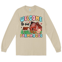 Mushroom welcome to our farmhouse Long Sleeve Tee - MaliasSmallBusiness