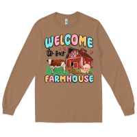 Toasted Coconut welcome to our farmhouse Long Sleeve Tee - MaliasSmallBusiness