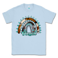 Dusty Blue blessed rainbow cowhide aztec Classic Tee - Jasminsmagicworld