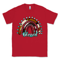 Red blessed rainbow cowhide aztec Classic Tee - Jasminsmagicworld