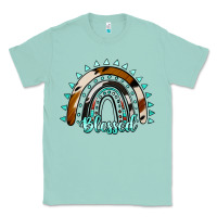 Seafoam blessed rainbow cowhide aztec Classic Tee - Jasminsmagicworld