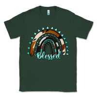 Sports Green blessed rainbow cowhide aztec Classic Tee - Jasminsmagicworld