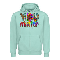 Seafoam Lgbtq You Matter With Leopard Zipper Hoodie - BundleAndBundleShop