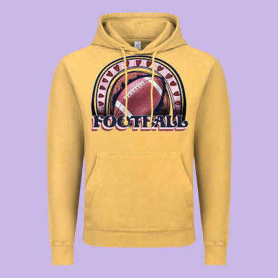 Football Rainbow Vintage Hoodie Designed By Jahusdesignshop