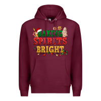 Burgundy Baking spirits bright Premium Hoodie - NancyCooperArtShop