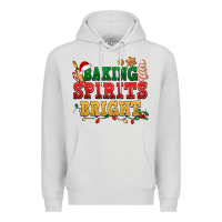 Dove Grey Baking spirits bright Premium Hoodie - NancyCooperArtShop