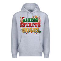 Heather Grey Baking spirits bright Premium Hoodie - NancyCooperArtShop