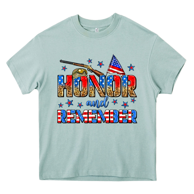 Honor And Remember Heavy Core Tee by Zillion Design Studio | Teevron