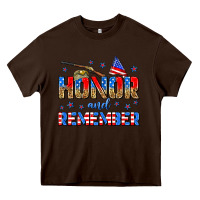 Chocolate Brown honor and remember Heavy Core Tee - Zillion Design Studio