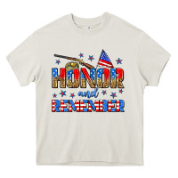 Cream honor and remember Heavy Core Tee - Zillion Design Studio