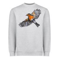 Heather Grey Flying American Robin Heavyweight Sweatshirt - LillyAllenDesigns